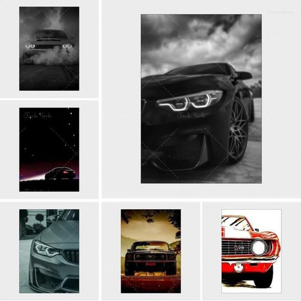 Dipinti Moderni Su Tela Supercar Auto Da Corsa Immagine Poster E Stampa di Arte Della Parete Per Soggiorno Decor Cuadros258Y