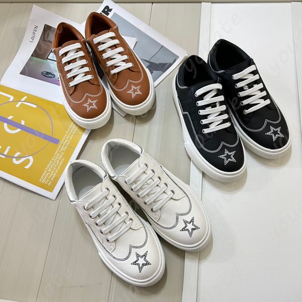 Designer sapatos casuais baixo plano aberto tênis plataforma homens mulheres couro preto sapato branco luxo respirável vintage esportes mocassins moda treinadores