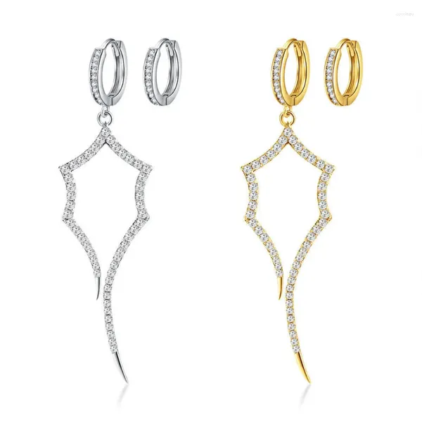 Orecchini pendenti stile coreano goccia di asimmetria di cristallo lucido per le donne Trendy Cool Stuff Angelo orecchino ragazze regali di gioielli per feste all'ingrosso