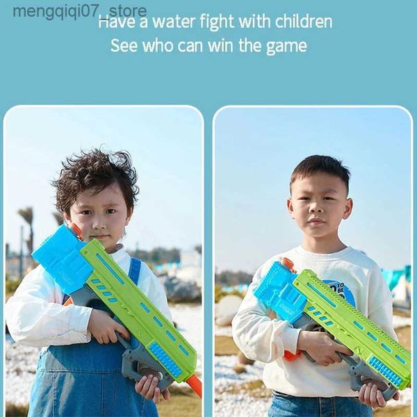 Sand Spielen Wasser Spaß High-Tech Kinder Elektrische Wasser Pistole Spielzeug Große Kapazität Spray Wasser Spielzeug Strand Schwimmbad wasser Pistole Spielzeug L240312