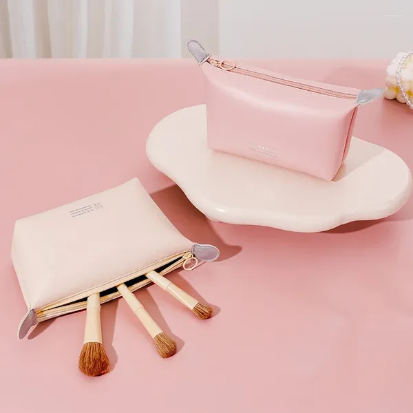 Kosmetiktaschen, PU, Reisezubehör, Pinsel, Make-up-Beutel, quadratisch, Kosmetiktasche für Damen, Organizer, Make-up-Set, Aufbewahrung, klein für Frauen