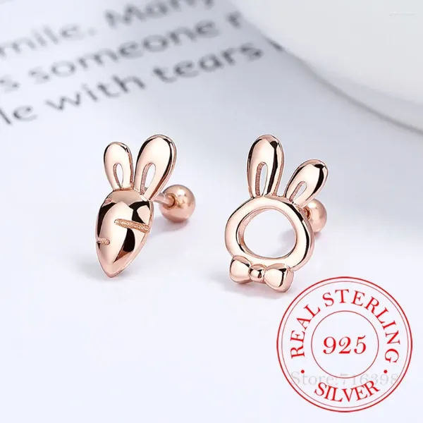 Orecchini con perno in argento sterling 925 con cavo di carota per le donne Bambini Studenti 2024 Gioielli per feste Regalo Pendientes femminili