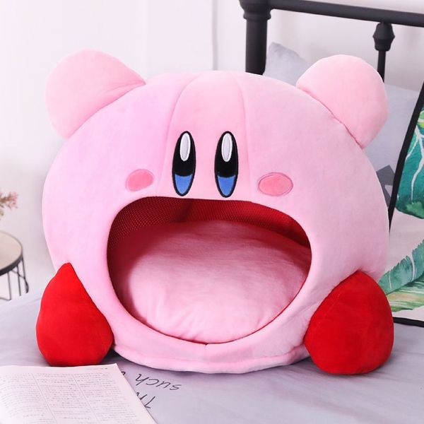 Novo filhote de cachorro gato cão macio quente ninho canil cama bonito kirby pelúcia pequena casa de estimação dormir produtos camas aconchegantes lj201225261g