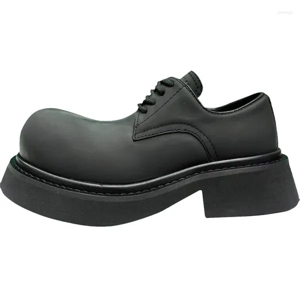 Sıradan Ayakkabı İngiliz Tarzı Vintage Erkekler Derby Kalın Sole Dantel Up Kadınlar Trend Deri Zapatos Hombre Lüks Tasarımcı 5c