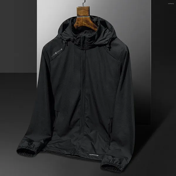 Erkek Ceketler Erkek Kapşonlu Açık Ceket Uzun Kollu Cep Ayrı Renk Sonbahar Tırmanış Giysileri Modeli 2024 Giysiler İnsan İçin Nefes Alabilir