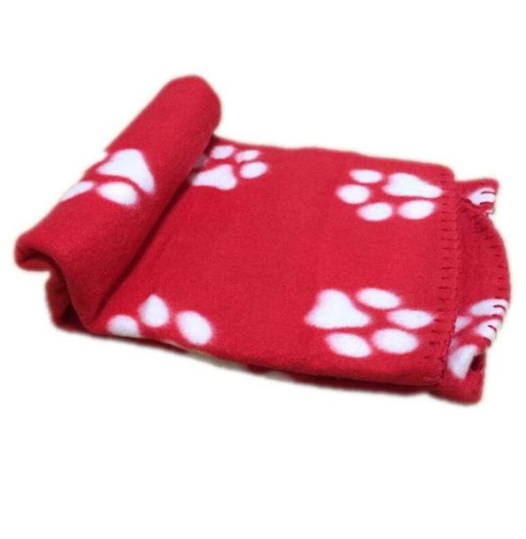 60x70 см одеяла для кровати для собак и кошек, милые флисовые одеяла с цветочным принтом для домашних животных, теплые флисовые одеяла с принтом лап для собак, кошек, щенков, Mat5652990
