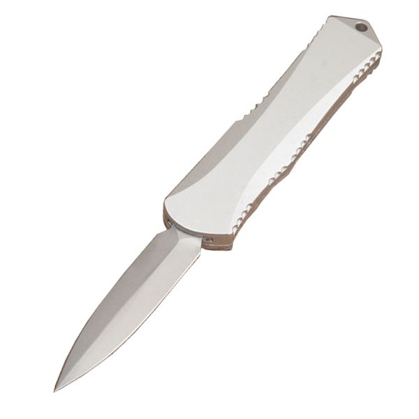 Venda Quente G3102 faca tática automática de alta qualidade d2 lâmina de lavagem de pedra cnc prata aviação cabo de alumínio ao ar livre acampamento caminhadas facas de bolso edc com ferramenta de reparo