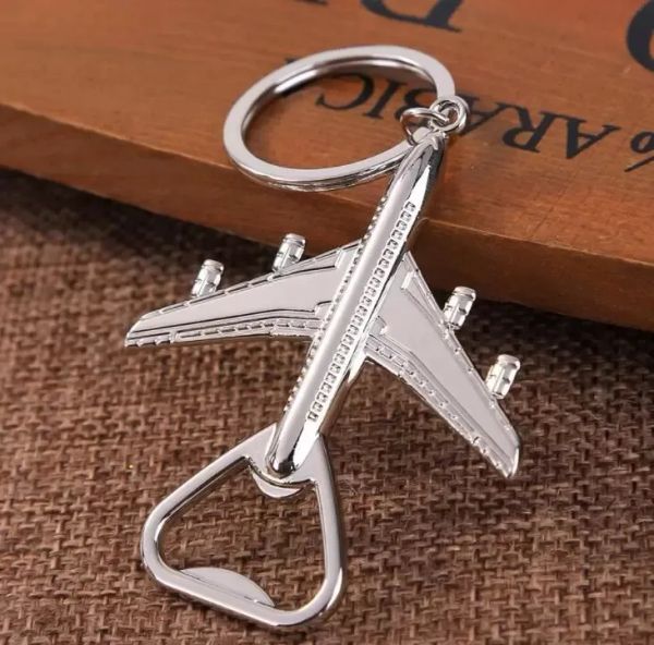 Aviar aeronaves Keychain Abridores de cerveja Plane formam cerveja Keyring Birthday Wedding Party Presente Chaves Chaves