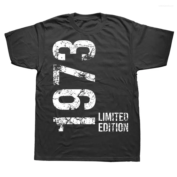 T-shirt da uomo Novità 51th 51 Years Retro Vintage 1973 Graphic Cotton Streetwear Manica corta Regali di compleanno T-shirt stile estivo da uomo