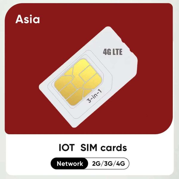 M2M Dati 4G LTE SIM Card Asia Universale 500M Dispositivo Iot cellulare Roaming Orologio Collare GPS Tracker Walkie Talkie Uso