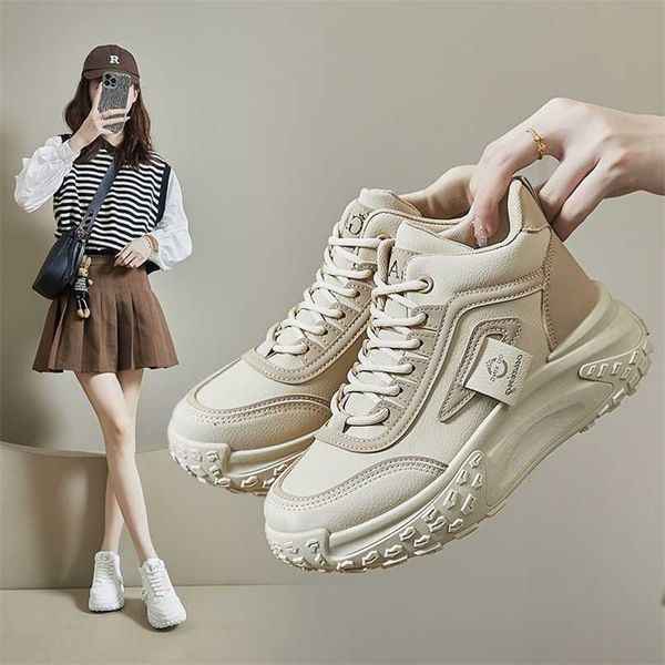 Scarpe da passeggio Scarpe casual Instagram Versione coreana Scarpe alte con suola spessa Autunno e inverno Studente Altezza crescente Scarpe sportive da corsa versatili casual