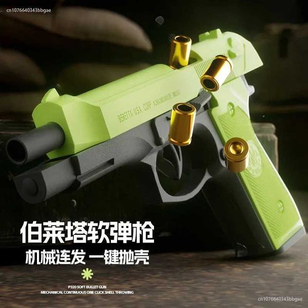 Gun oyuncakları Gun oyuncakları Beretta patladı kabuk ejeksiyon oyuncak tabanca darbesi yumuşak mermi 1911 simülasyon oyuncak silah modeli oyuncak çocuklar için çocuk için 2400308