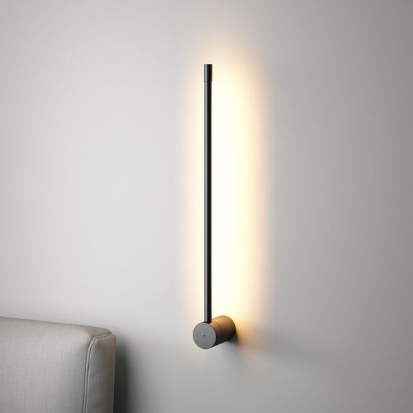 91 cm 120 cm Nordic Kunst Schwarz Wand Lampe Einfache Decke Anhänger Licht Aluminium Bar Büro TV Hintergrund Küche Wand spiegel Lamps295N