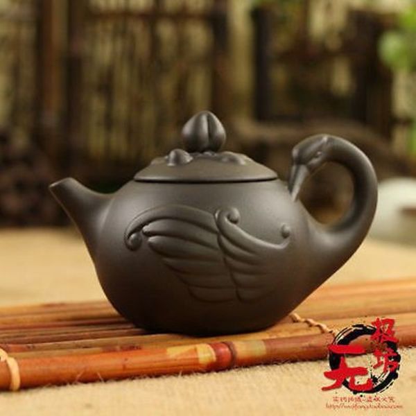 2020 Yeni Hinese Yixing Zisha El İşliği Mor Kil Kuğu Çay Pot 170cc338m