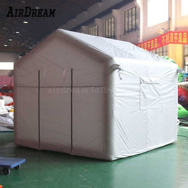 vendita all'ingrosso 5mLx5mWx3mH (16.5x16.5x10ft) Tenda medica per rifugi di isolamento portatile militare di emergenza gonfiabile di alta qualità