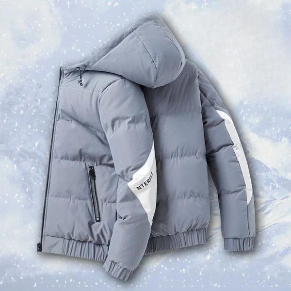 Erkek Ceketler Erkek Yastıklı Paltolar Vintage Ceket Kapşonlu Dolgu Dış Giyim Parkas Kore 2024 Kapitalı Kış Harajuku Moda Soğuk Y2K