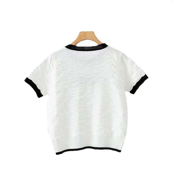 Designer Strick Damen Brief Shirt Designer T T-Shirt Pullover für Frauen Sexy Hollow Tops Kurzarm Sweatshirt F05q GG ops
