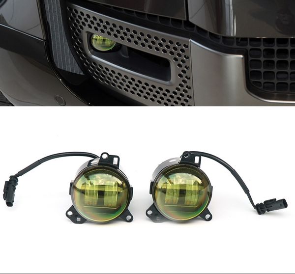 Luce nebbia a LED OCCHI GOLDEN per Land Rover Defender 130 110 90 2020-2024 Accessori per lampada per auto Lampada Fog Affermata Spotlight Flash Lample per le luci delle auto