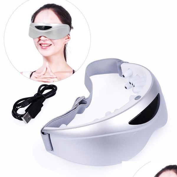 Massageador de corpo inteiro Masr 5 Velocidade 350Ma Vibração Máscara de olho Sem fio Gesto Sensing Carregamento USB Cérebro Elétrico Ferramentas de cuidados de saúde Drop D OT8AN