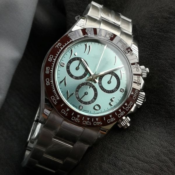 Relógio de alta qualidade de fábrica BP m116506-0001 relógio versão Oriente Médio pulseira de caixa de aço fino mostrador azul claro 7750 movimento mecânico automático 40MM