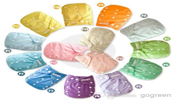 günstigste PUL einfarbige Baby-Taschen-Stoffwindelhülle 10 Stück mit 10 Stück Bambuseinlage1437536