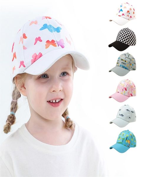 Çocuk Beyzbol Kapağı Bebek Yaz Şapkası Karikatür Ayarlanabilir Güneş Kış Şapkaları Beanies Çocuklar İçin Kızlar Aksesuarları Beanie 6 Renk 2321 Y28339360