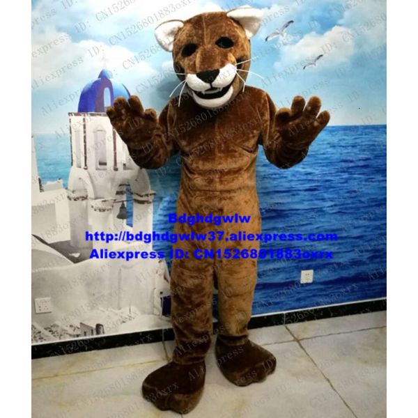 Maskot Kostümleri Koyu Kahverengi Aslan Aslan Leopard Panther Pard Cougar Cheetah Maskot Maskot Yetişkin Karakter Yıllık Toplantısı Sahne Sanatları ZX598