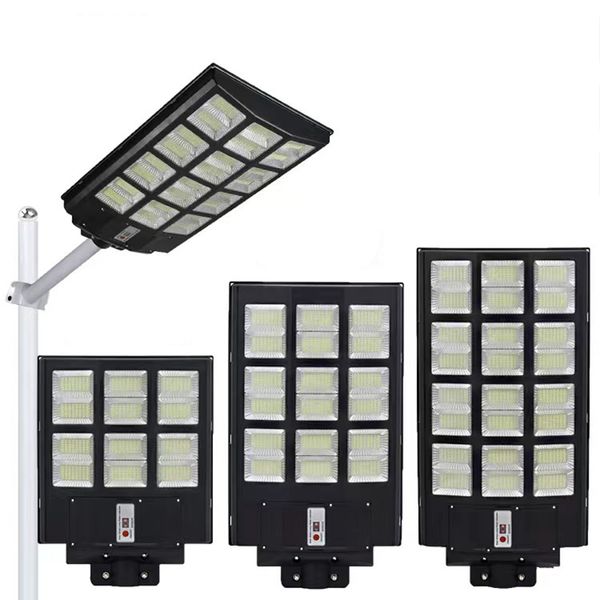 Sokak için güneş ışığı 600W 800W 1000W LED geniş açılı lamba hareket sensörü ve uzaktan kumanda