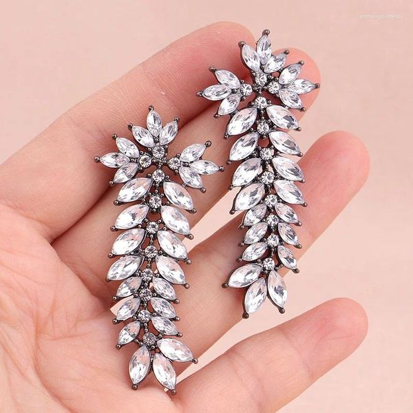 Stud Küpe Moda Takı Kadınlar Rhinestone Clear Büyük Akrilik Kristal Her Mevsim Renkli Tatil Tarzı