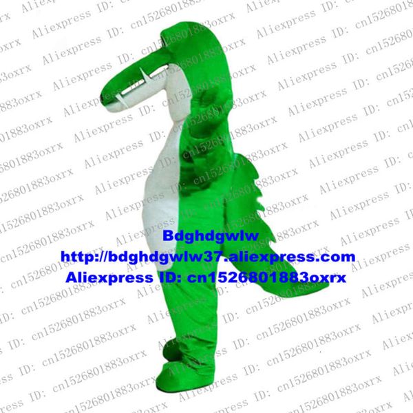 Maskottchen-Kostüme, grünes Krokodil-Alligator-Maskottchen-Kostüm, für Erwachsene, Zeichentrickfigur, Outfit, Anzug, Verteilen von Flugblättern, Zirkularisieren, Flyer Zx639