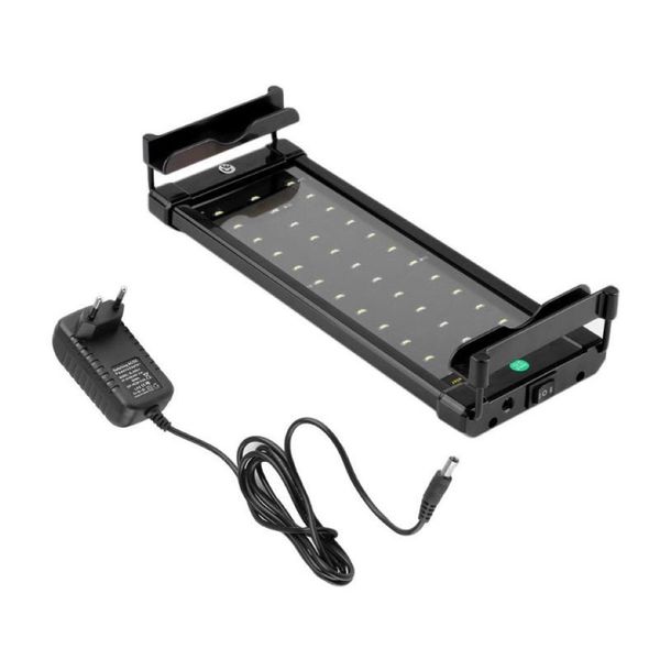 Acquari Illuminazione 1 Pz Nero ZJL-40 Acquario subacqueo Acquario Acquario SMD 6W 28 CM Lampada a LED AC100-240V Spina USA EU Pet 2897