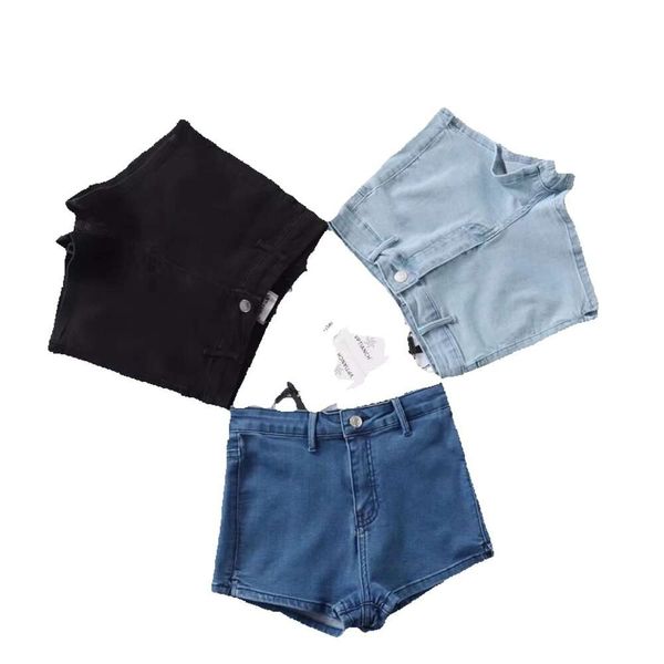 Shorts Denim 2019 New Style High Waisted One Button Basic Jeans für Damen Sommerjeans