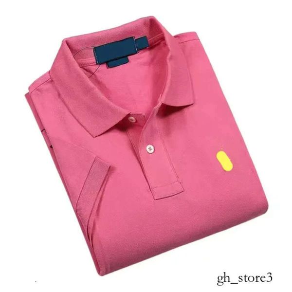 Polo Ralph Camicia Pantaloncini Manica Polo da uomo Pony Etichetta Ralphs Ricamo Piccoli cavalli Tinta unita Risvolto Cotone Sciolto Grande Casual Laurens T-shirt Polo Ralph Uomo 682