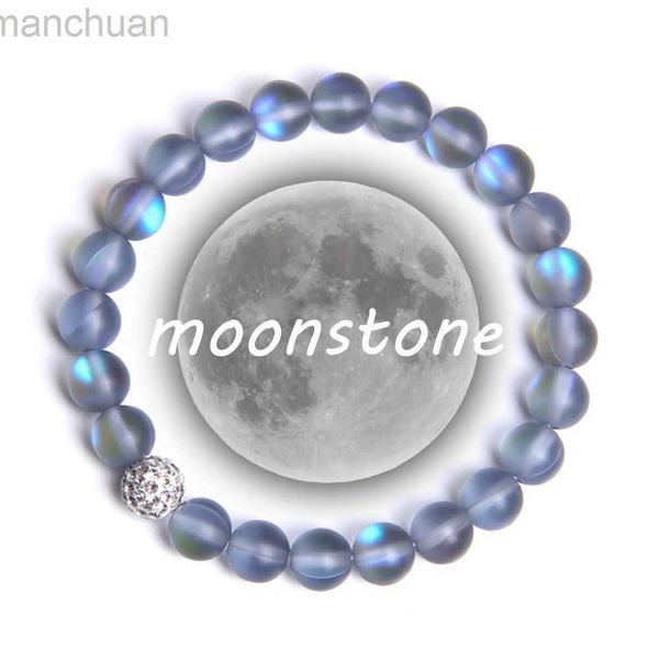 Pulseira cinza moonstone grânulo pulseira multicor brilhante pedra pulseira para mulheres homens zircon bola charme pulseira jóias presentes ldd240312