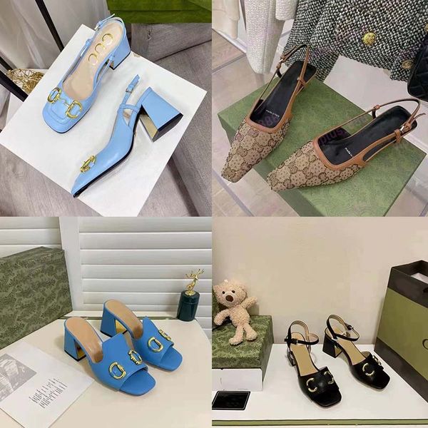 Sandálias femininas LUXURY G slingback bomba Os sapatos slingback Aria são apresentados em malha preta com motivos brilhantes de cristais Fivela traseiraBLY