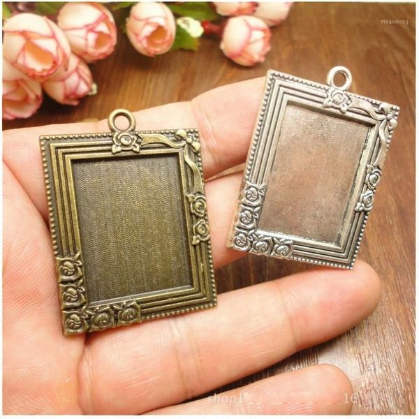 10 pçs retro bronze antigo mini quadro de pintura criativo decorativo diy po quadro pingente decoração para casa parts1331m