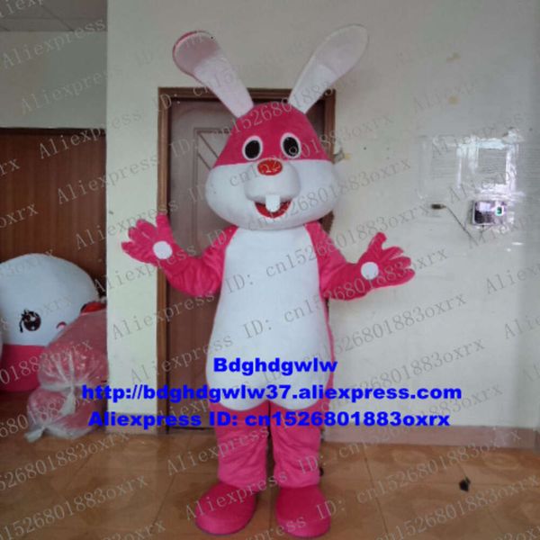 Trajes de mascote vermelho coelhinho da Páscoa Osterhase coelho lebre mascote traje adulto personagem de desenho animado roupa bem-vindo recém-chegados defesa de negócios zx2004