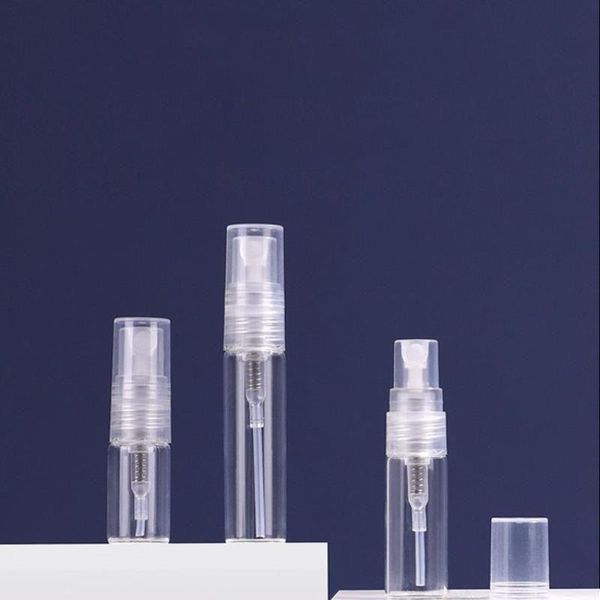 2 ml 3 ml 5 ml transparente Mini-Sprühflasche, leer, klar, nachfüllbar, Reise-Parfümzerstäuber, tragbare Glasfläschchen Owolh Rrrfd