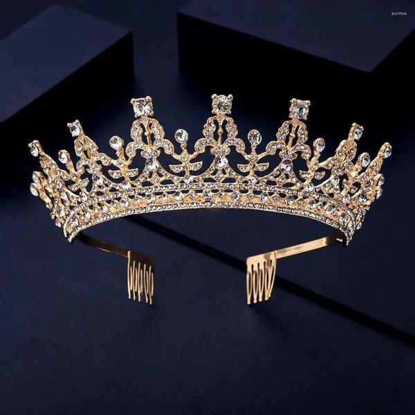 Accessori per capelli Fascia per capelli Corona di diamanti Copricapo da sposa Tiara da donna Copricapo in stile coreano Gioielli da sposa