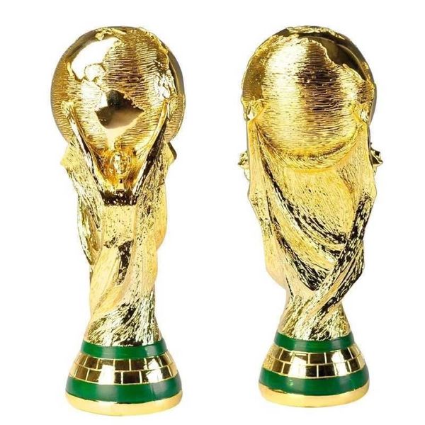 Trofeo di calcio in resina dorata europea regalo trofei di calcio mondiale mascotte decorazione per ufficio domestico Crafts293q