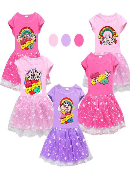 2020 me contro te Cartoon Christmas Dress Stars moon Girl Princess Costume come una bambina casual veste abiti di compleanno LJ205719566