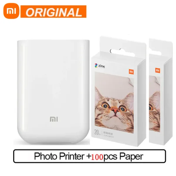 Steuern Sie Xiaomi Mini ZINK Taschendruckerpapier Selbstklebend AR-Fotodruck 10/150 Blatt Xiaomi 3-Zoll-Taschenfotodrucker Tragbar