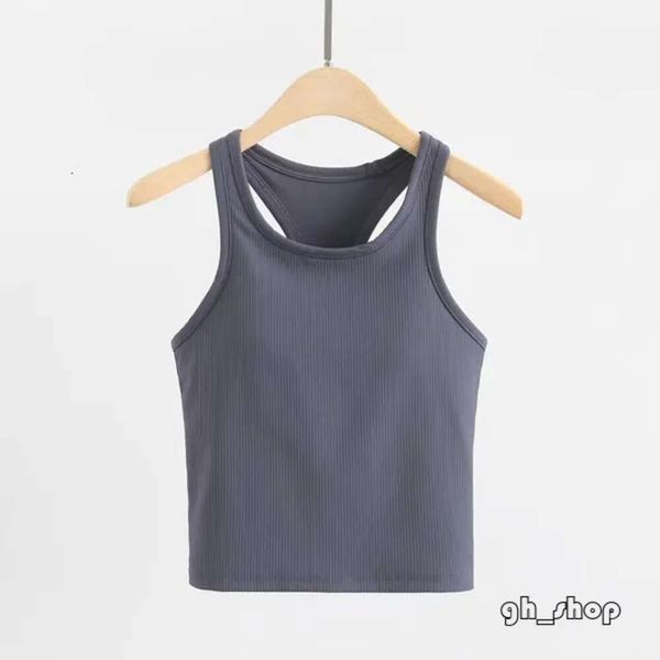 Designer Yoga Bra Womens Tank Aloyoga Mulheres Top Slim LU Sem Mangas Yoga Outfits Camisa Escovado Mulheres Treino Esportes Com Sutiã Acolchoado 5492