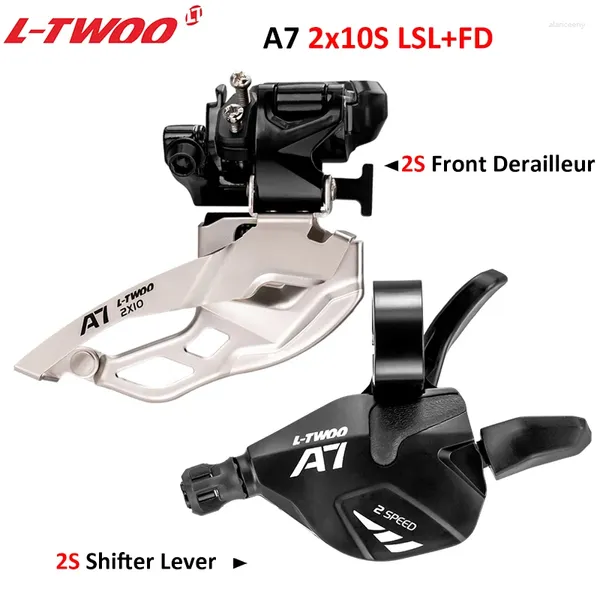 Desviadores de bicicleta LTWOO A7 2 Speed Shifter Lever 2V Front Derailleur Switches MTB Kits Groupset para peças de bicicleta de montanha