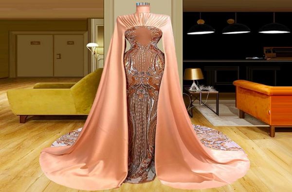 Türkische Couture Muslim Illusion Celebrity Kleider Lange Perlen Arabisch Abendkleider Für Frauen Party Pographie Kleider Vestidos9300885