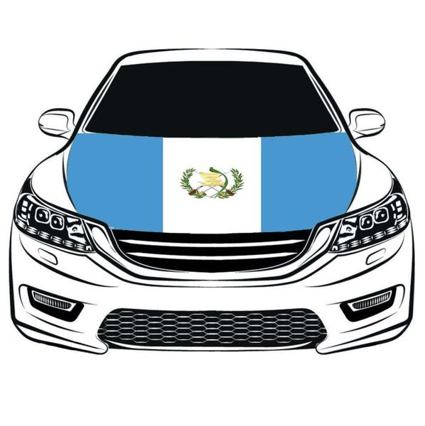 Nationalflagge von Guatemala, Motorhaubenabdeckung, 90 x 150 cm, elastische Stoffe aus 100 Polyestermotoren, waschbar, Banner für Motorhaube, 7598295