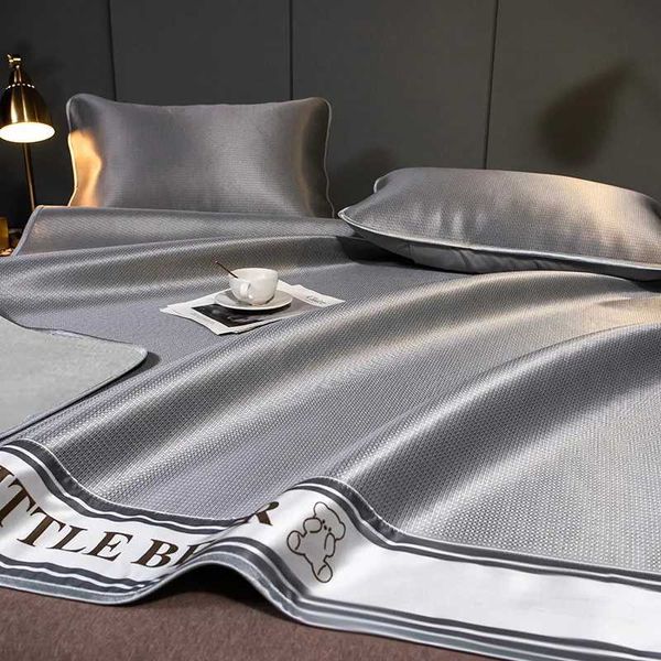 Outros suprimentos de cama 1800D Fibras de luz de carbono Tapete de resfriamento para cama Fibra de gelo Dormir Nu Tapete de verão e caso Cool Down Bed Sheet Set Silky