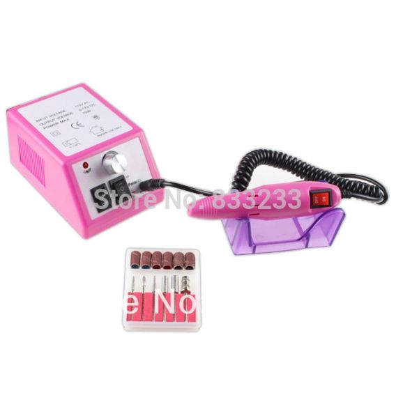 Whole Professionelle hochwertige rosa elektrische Nagelbohr-Maniküremaschine mit Bohrern 4705961