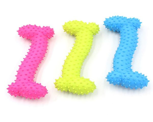 Haustierspielzeug, schönes Gummi-Haustier-Hundeknochen, bissfest, Zahnreinigung, Kauspielzeug, 3 helle Farben, modisch5225601
