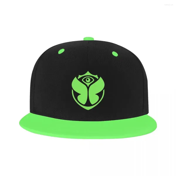 Ballkappen, benutzerdefinierte grüne Tomorrowland-Baseballkappe, flache Sport-Snapback-Männer und Damen, verstellbare Hip-Hop-Hüte